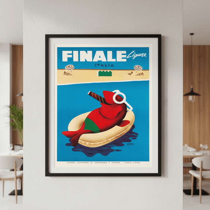Finale Ligure Italy Vintage Advertisement Poster wall - art - picture - poster