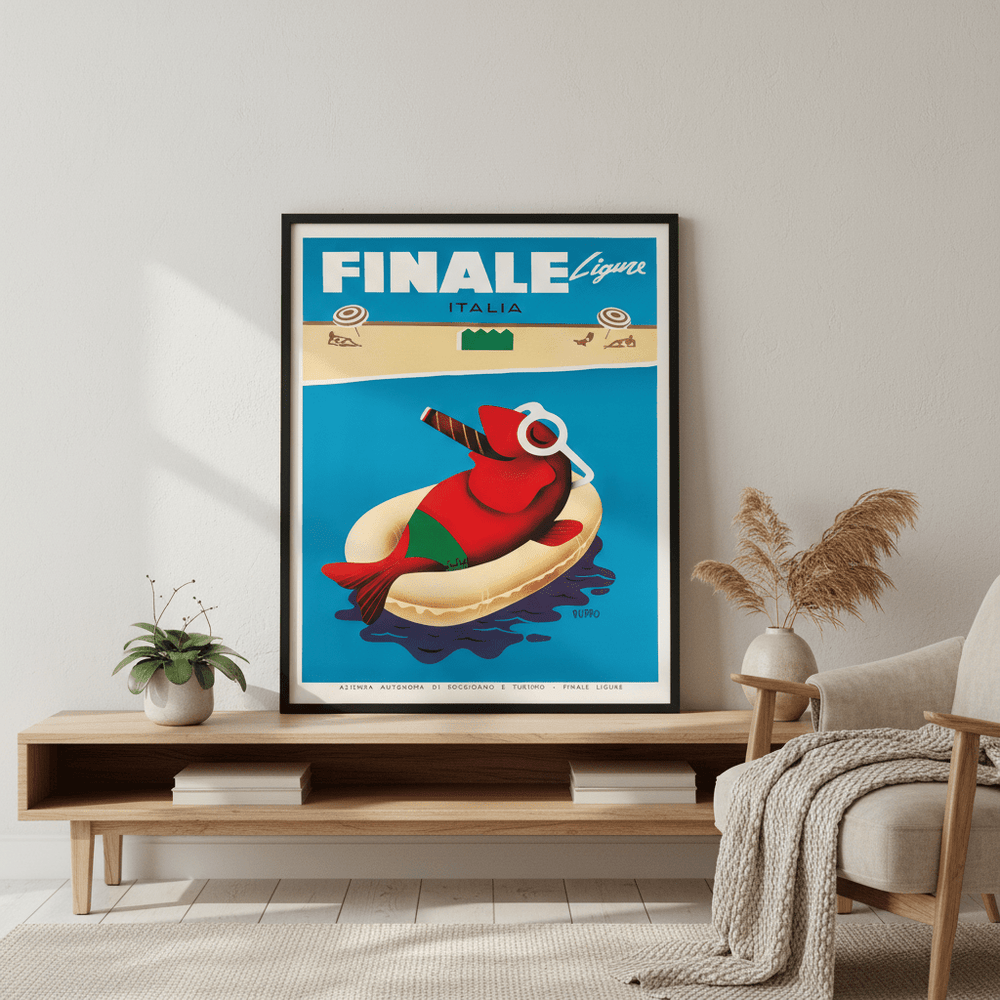 Finale Ligure Italy Vintage Advertisement Poster wall - art - picture - poster