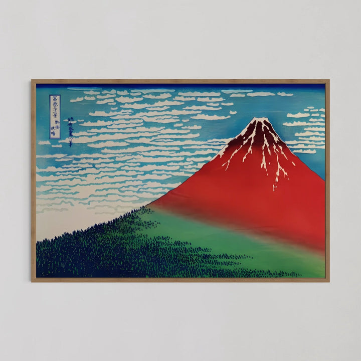 Fine Wind Clear Morning Wall Art by Katsushika Hokusai - Style My Wall,frame