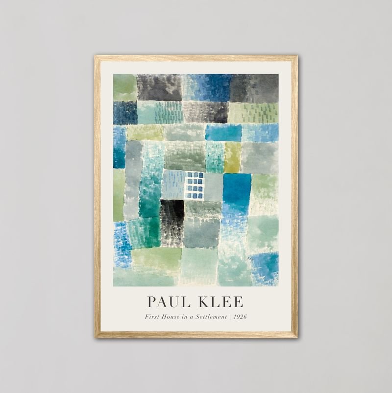 First House in a Settlement 1926 by Paul Klee Wall Art - Style My Wall