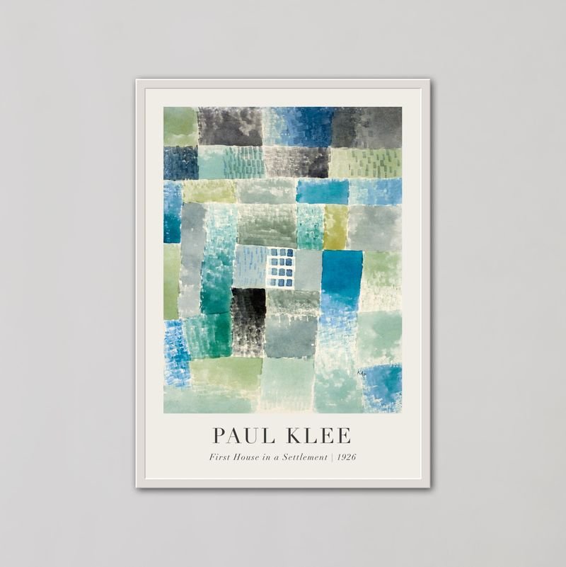 First House in a Settlement 1926 by Paul Klee Wall Art - Style My Wall