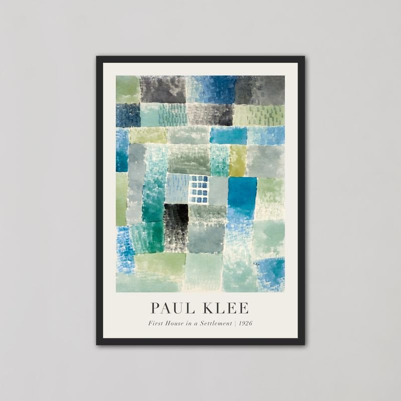 First House in a Settlement 1926 by Paul Klee Wall Art - Style My Wall