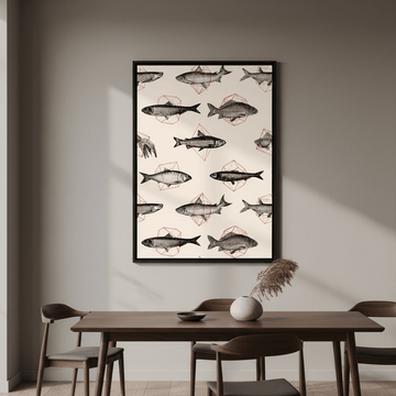 Fishes in Geometrics I by Florent Bodart wall - art - picture - poster