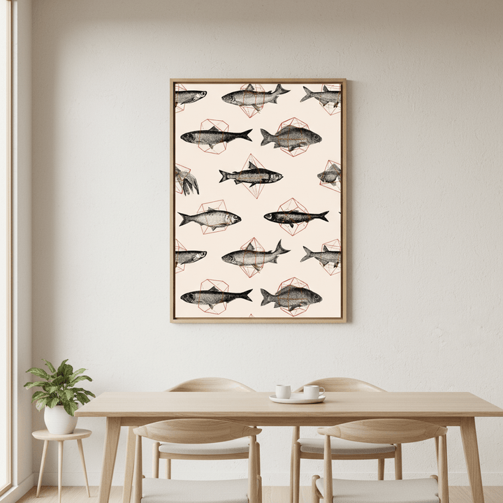 Fishes in Geometrics I by Florent Bodart wall - art - picture - poster