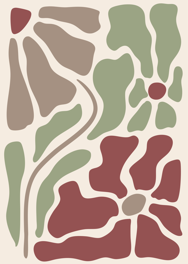 Fleurs d’Automne by Matisse Wall Art Absract Print frame