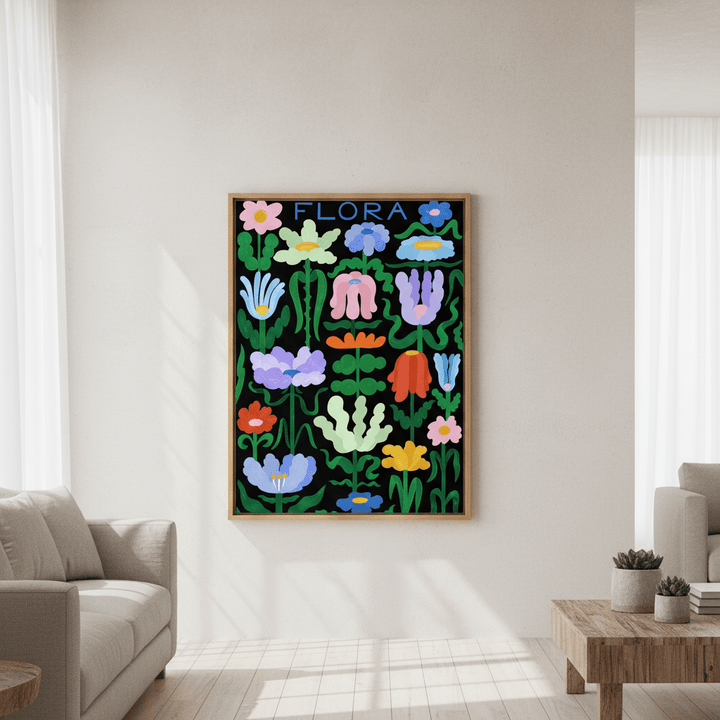 Flora on Black by Manne Jalilian wall - art - picture - poster
