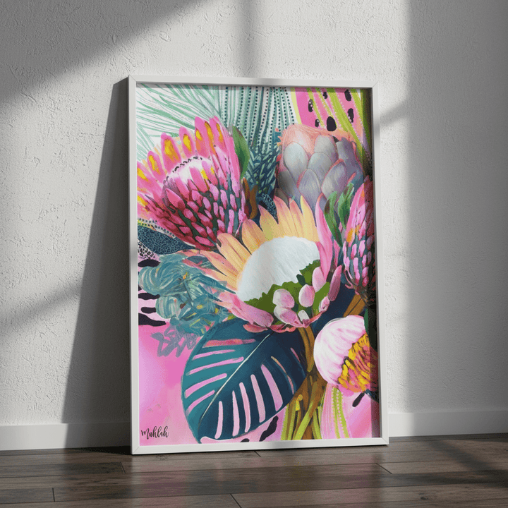 Floral Fiesta Lightened by Inkheart Designs wall - art - picture - poster