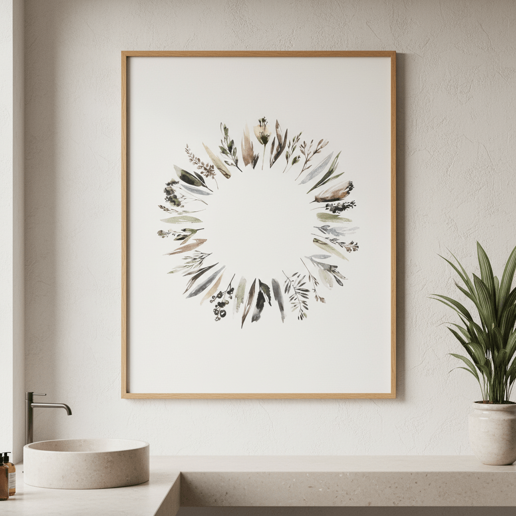 Floral Wreath by Deer Muskeeter wall - art - picture - poster