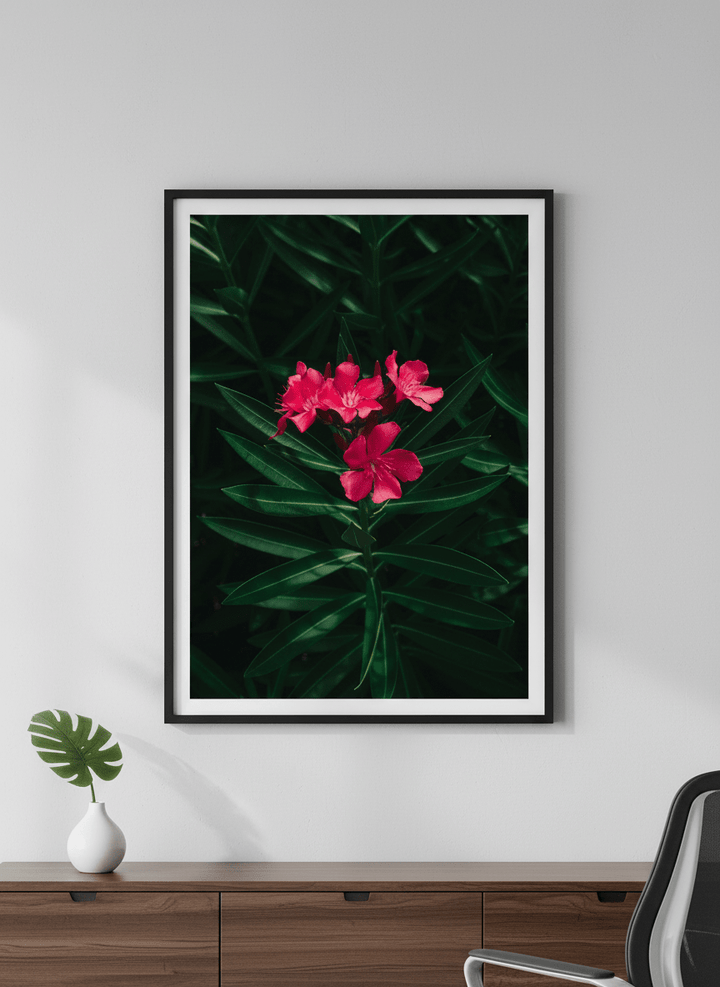 Contemporary wall art featured in a bright modern office workspace