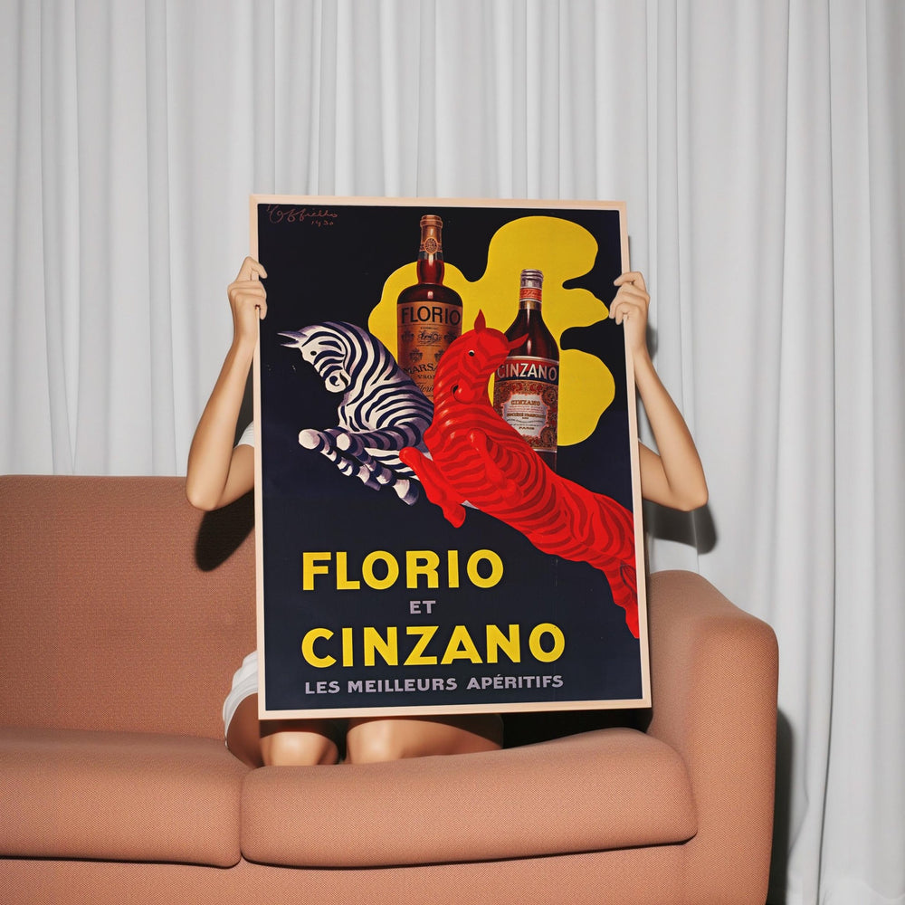 Florio Cinzano 1930 Drink Vintage Ad by Leonetto Cappiello - Style My Wall