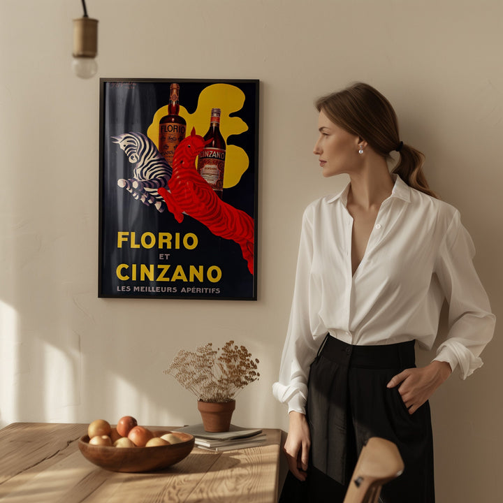 Florio Cinzano 1930 Drink Vintage Ad by Leonetto Cappiello - Style My Wall