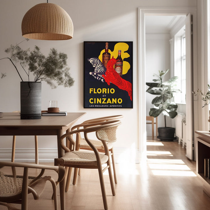 Florio Cinzano 1930 Drink Vintage Ad by Leonetto Cappiello - Style My Wall