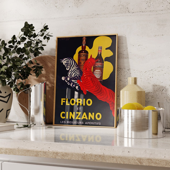 Florio Cinzano 1930 Drink Vintage Ad by Leonetto Cappiello - Style My Wall