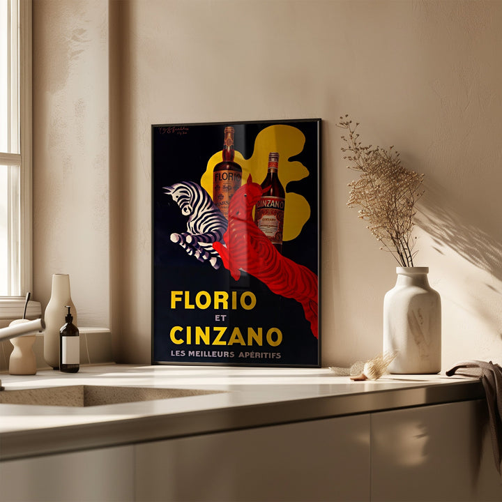 Florio Cinzano 1930 Drink Vintage Ad by Leonetto Cappiello - Style My Wall