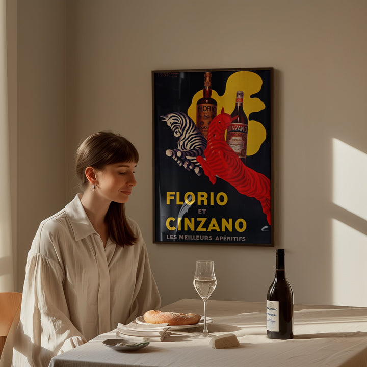 Florio Cinzano 1930 Drink Vintage Ad by Leonetto Cappiello - Style My Wall