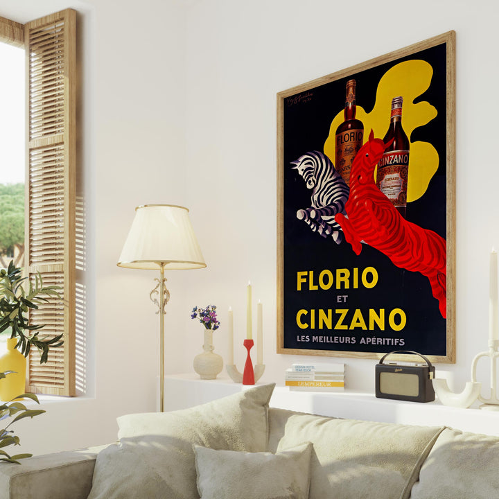 Florio Cinzano 1930 Drink Vintage Ad by Leonetto Cappiello - Style My Wall