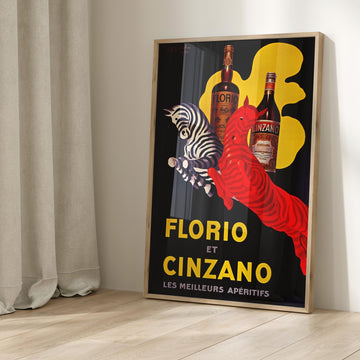 Florio Cinzano 1930 Drink Vintage Ad by Leonetto Cappiello - Style My Wall
