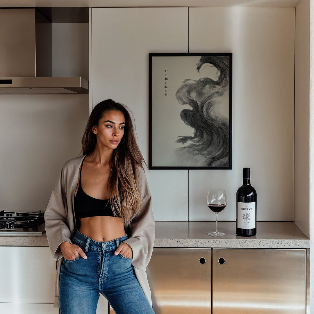 Flow of Ink Japanese Print wall - art - picture - poster