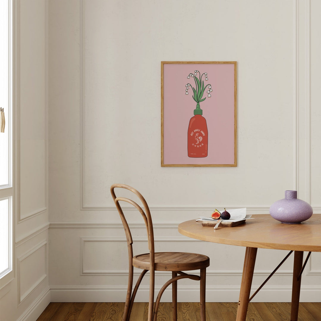 Flower Hot Sauce Kitchen Print by Lucia Sankovic - Style My Wall