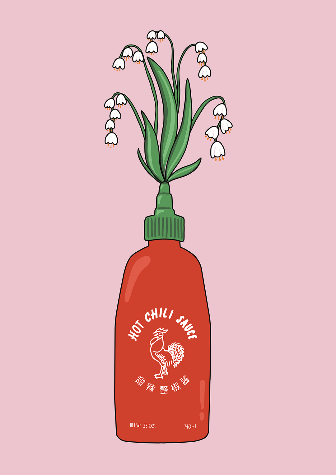 Flower Hot Sauce Kitchen Print by Lucia Sankovic - Style My Wall