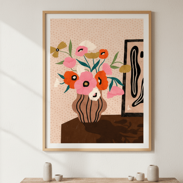 Flower on Sideboard by Bea Muller | Art & Canvas Print