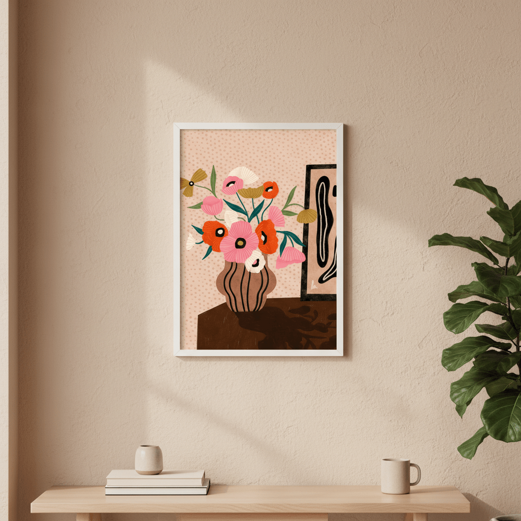 Flower on Sideboard by Bea Muller wall - art - picture - poster