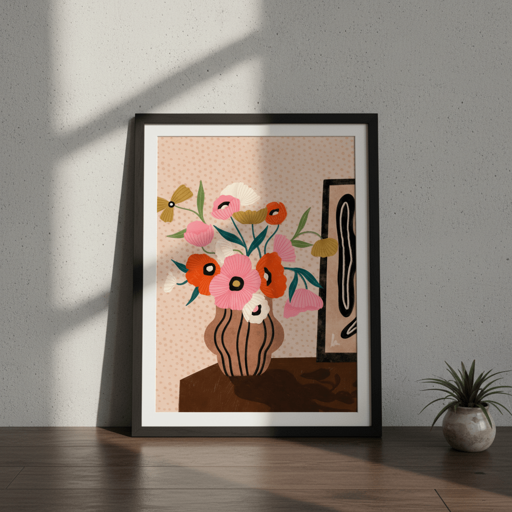 Flower on Sideboard by Bea Muller wall - art - picture - poster