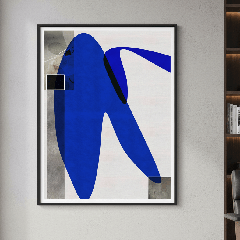 Flowing Blue by Rom Lammar wall - art - picture - poster