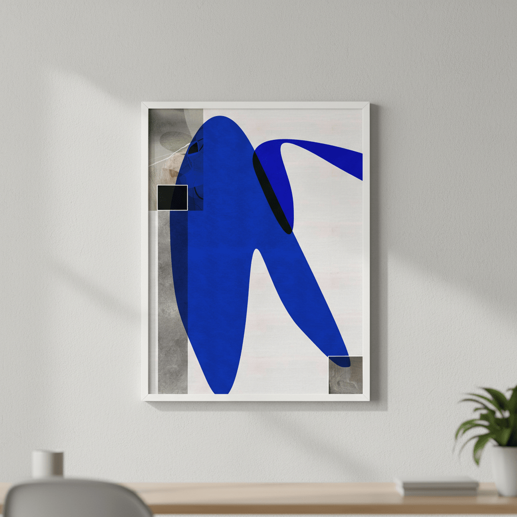 Flowing Blue by Rom Lammar wall - art - picture - poster