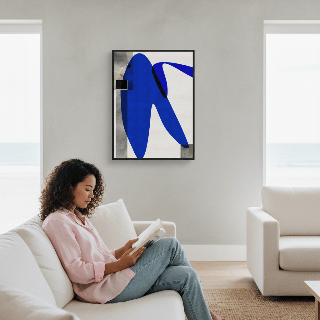 Flowing Blue by Rom Lammar wall - art - picture - poster