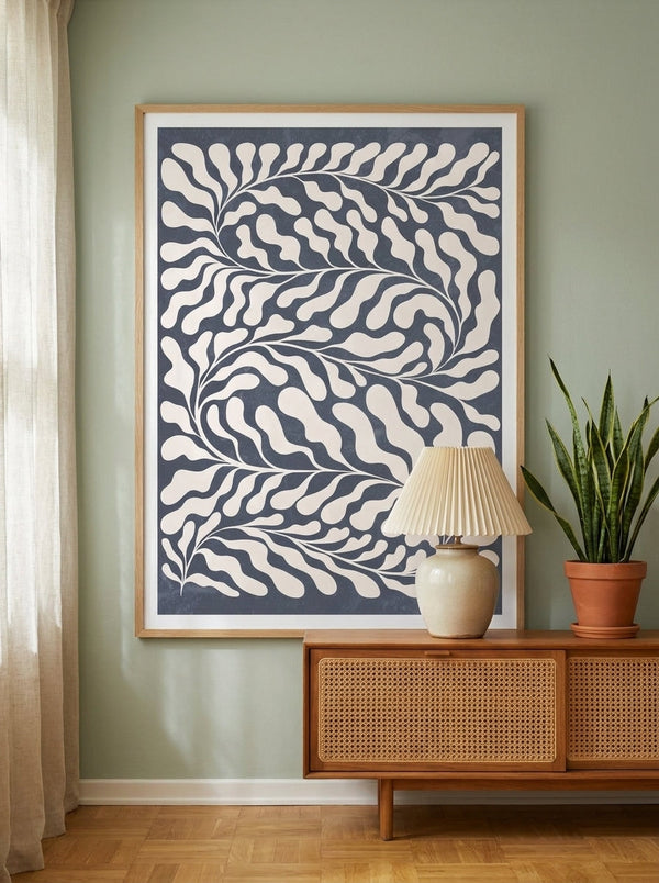 Flowing Botanical Pattern By Dominique Vari | Art & Canvas Print