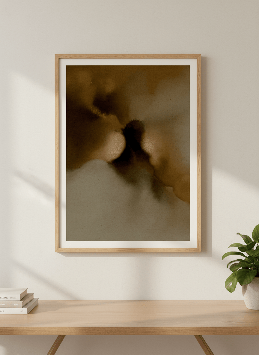 Contemporary wall art featured in a bright modern office workspace