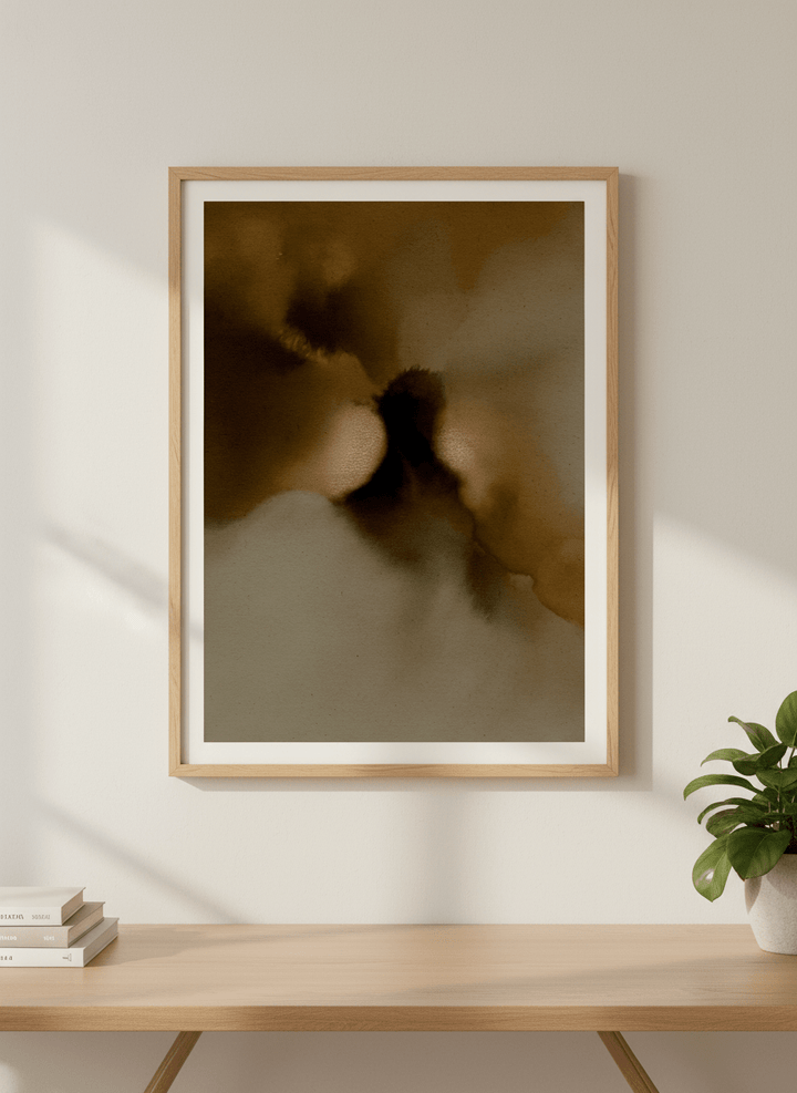 Contemporary wall art featured in a bright modern office workspace