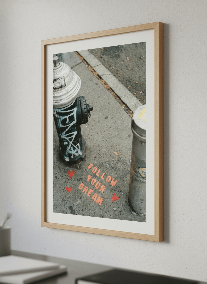 Contemporary wall art featured in a bright modern office workspace