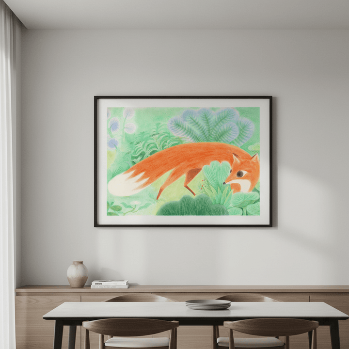 Fox in Woods by Wensi Zhai wall - art - picture - poster