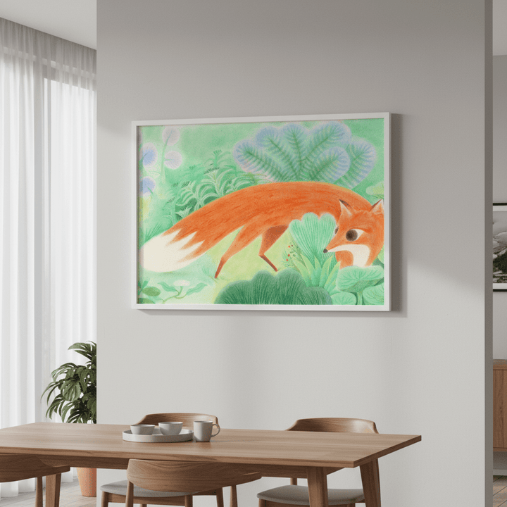 Fox in Woods by Wensi Zhai wall - art - picture - poster