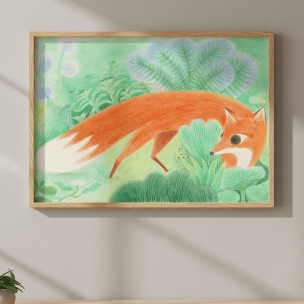 Fox in Woods by Wensi Zhai