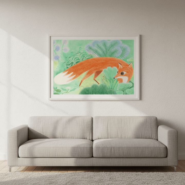 Fox in Woods by Wensi Zhai wall - art - picture - poster