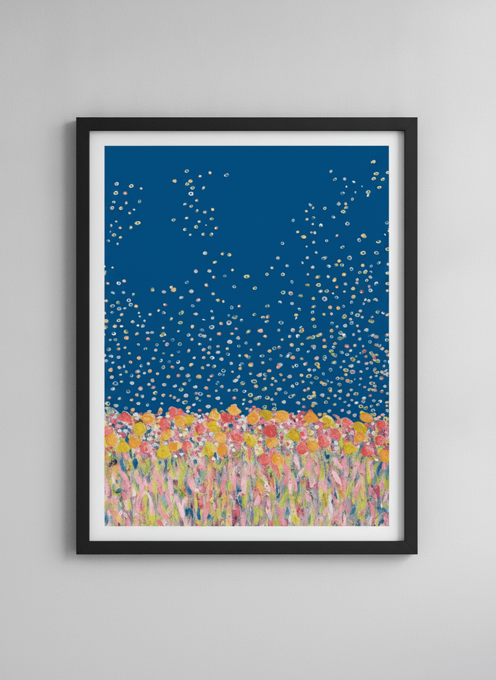 Contemporary wall art featured in a bright modern office workspace