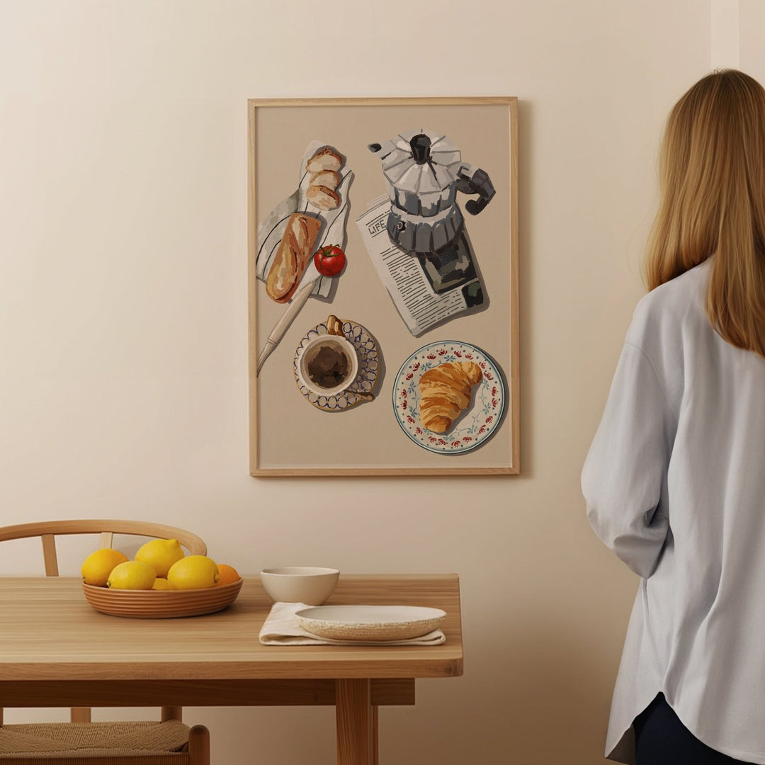 French Breakfast Kitchen Decor Wall Art - Style My Wall