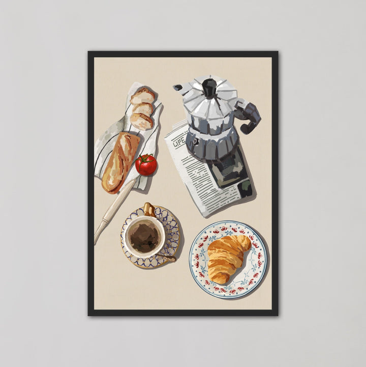 French Breakfast Kitchen Decor Wall Art - Style My Wall