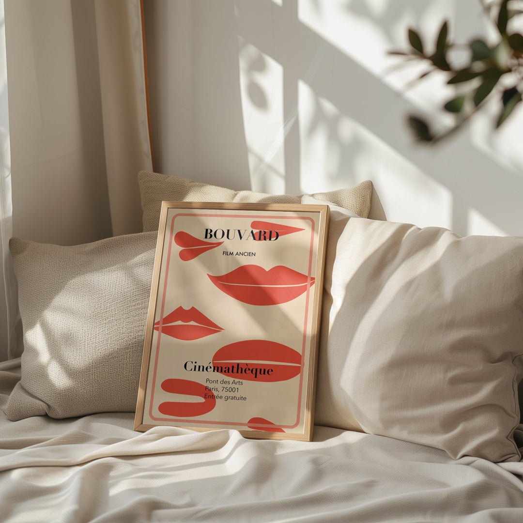 French Kiss Lips Wall Art - Style My Wall