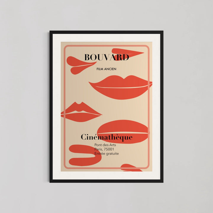 French Kiss Lips Wall Art - Style My Wall