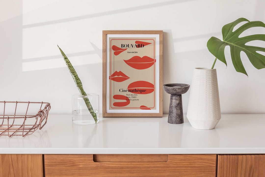 French Kiss Lips Wall Art - Style My Wall