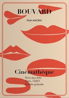 French Kiss Lips Wall Art