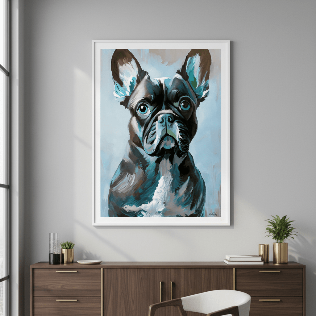 Frenchie by Inkheart Designs wall - art - picture - poster