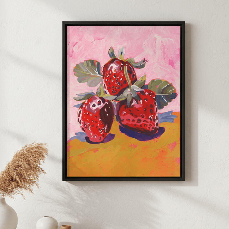 Fresh Strawberries by Lucrecia Caporale wall - art - picture - poster