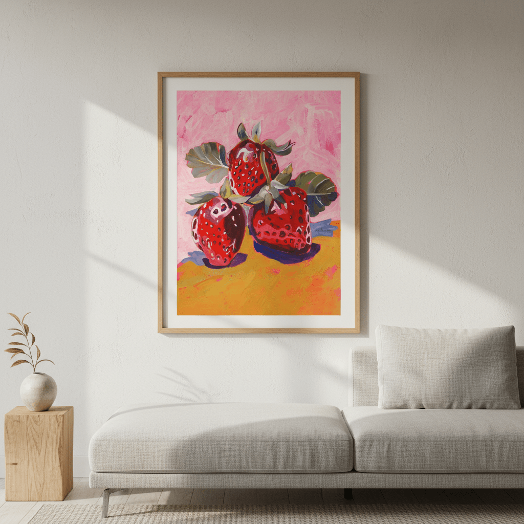 Fresh Strawberries by Lucrecia Caporale wall - art - picture - poster