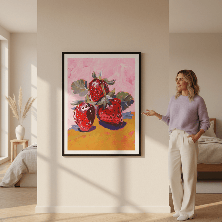 Fresh Strawberries by Lucrecia Caporale wall - art - picture - poster