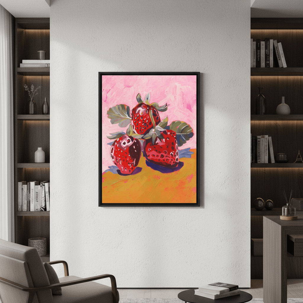 Fresh Strawberries by Lucrecia Caporale wall - art - picture - poster